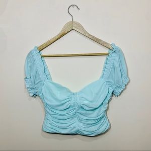 NWOT Fashion Nova Mesh Crop Top - Mint